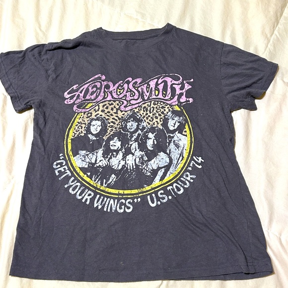 Aerosmith Concert Fitted T-shirt Grey Tour Size Small - Picture 1 of 9